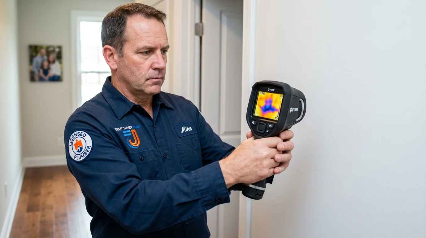 Thermal imaging leak detection by Johns Plumbing LLC in Porterdale